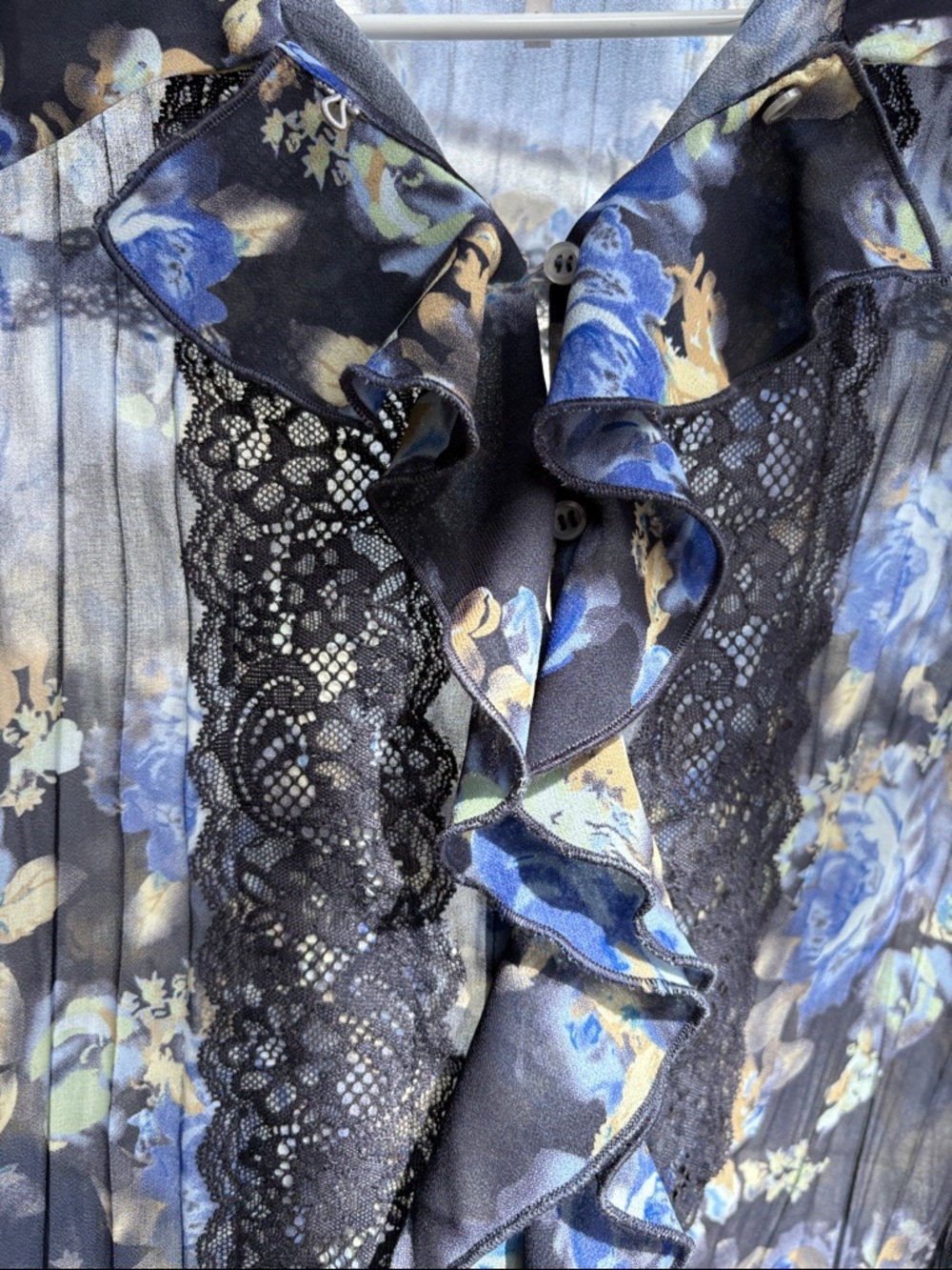 NWT Free People Floral Ruffle Blouse - Picture 10 of 11